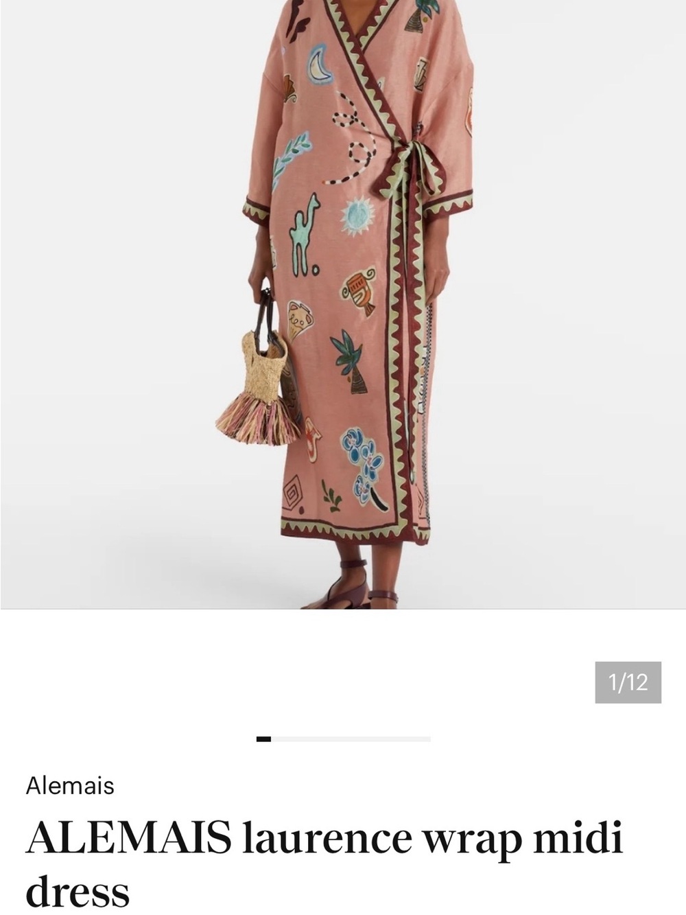 ALEMAIS laurence wrap midi dress